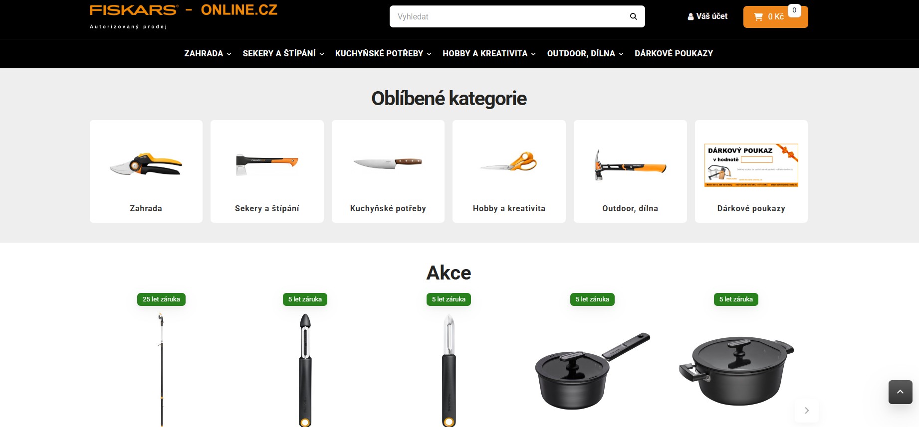 Náhled e-shopu fiskars-online.cz