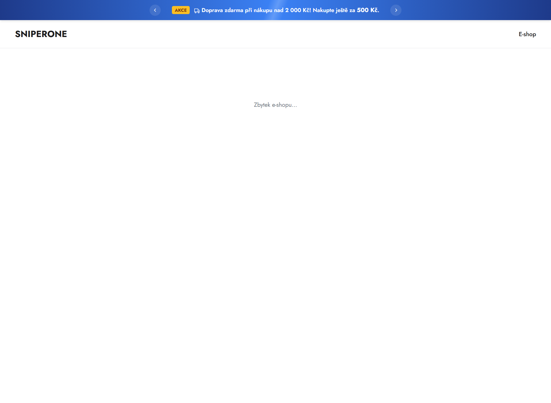 Rotující modul nad hlavičkou e-shopu