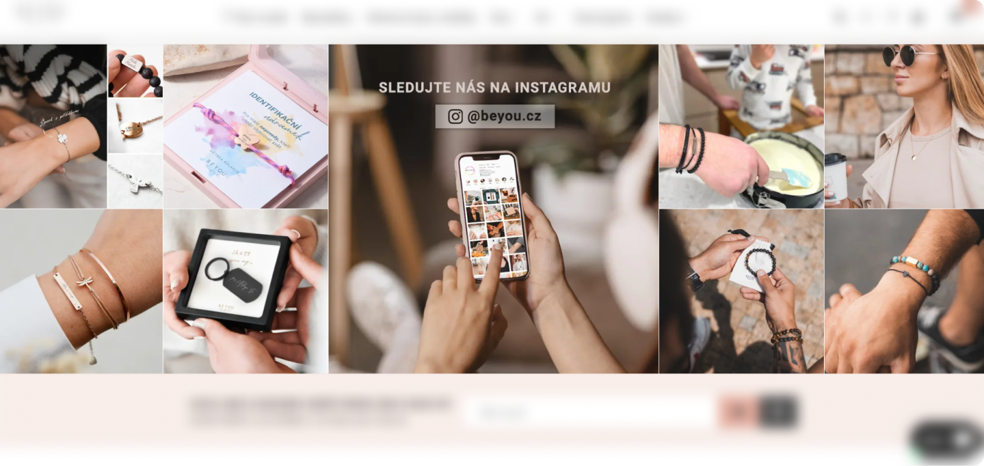 Instagram widget s proklikem na IG